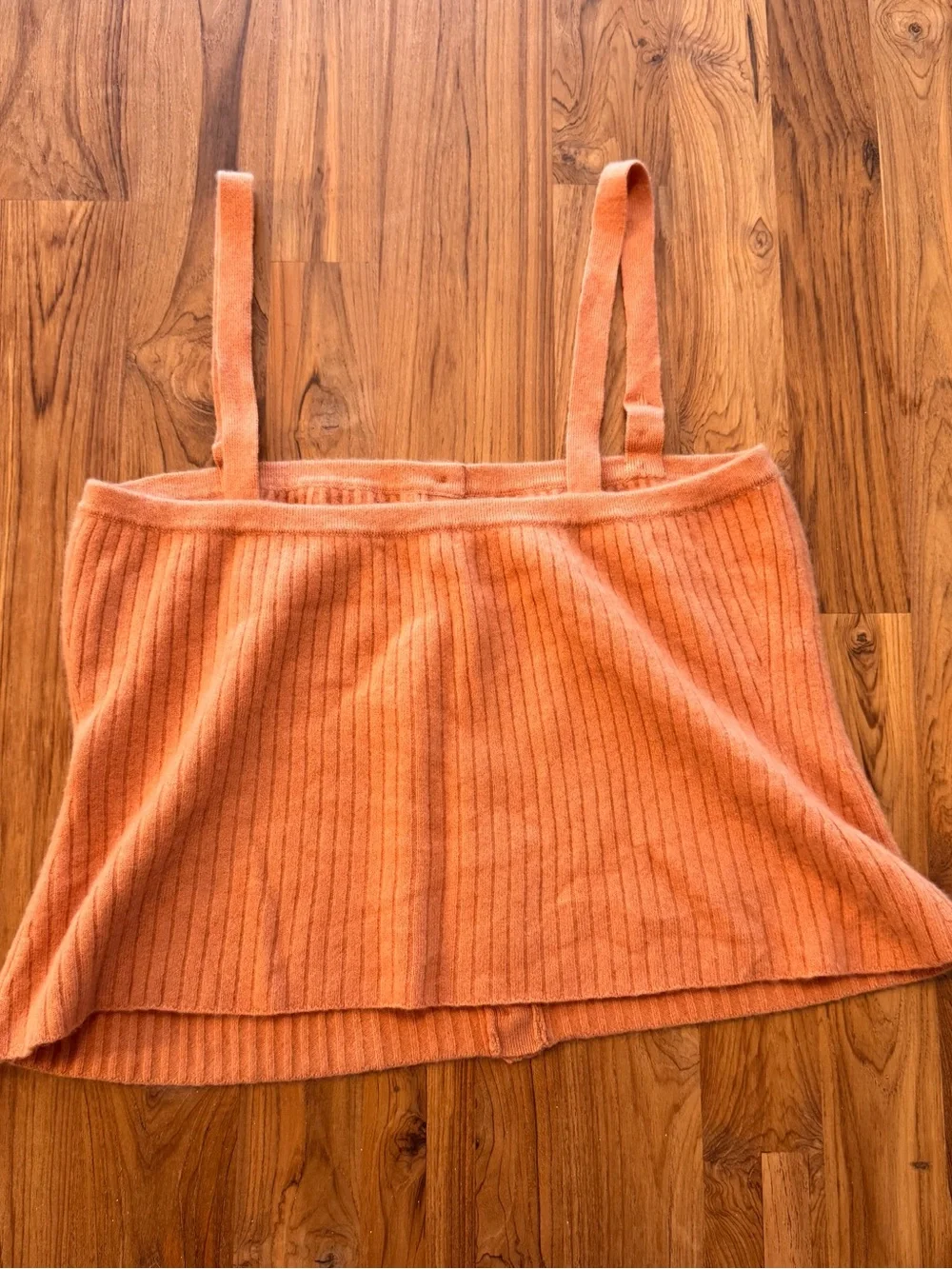 ULLA JOHNSON Wool & Cashmere Ribbed Cropped Tank Top Women’s XL Button Front - Picture 2 of 11